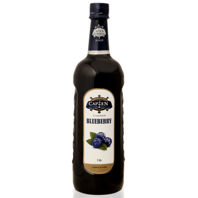 CAPTEN Blueberry Fruit Syrup 1L | Perfect Mixer For Enhancing Mocktails & Cocktails, Drinks, And Mojitos At Parties, Conveniently Packaged in a Bottle