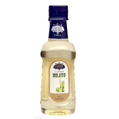 CAPTEN Syrup 250 ML | Rich Flavor for Mocktails, Cocktails, Lemonades, Iced Teas & More | 35+ Flavours (Mojito)
