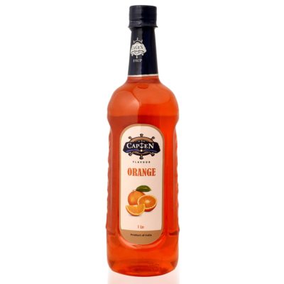 CAPTEN Orange Syrup, 1L Bottle | Mixer for Fruit Shakes, Falooda, Mocktails, Cocktails, Drinks, Juices, Beverages