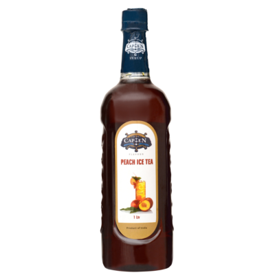 CAPTEN Peach Iced Tea Syrup 1L | Fresh Natural Flavor for Mocktails, Cocktails, Lemonades, Iced Teas & More | 35+ Flavours
