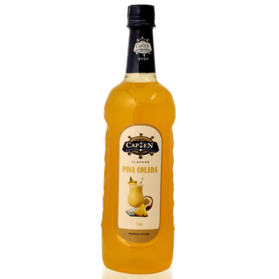 CAPTEN Fruit Mocktail Syrup Pina Colada 1L Bottle | Mixer for Cocktails, Drinks, Sharbat, Sorbets, Juices, Beverages
